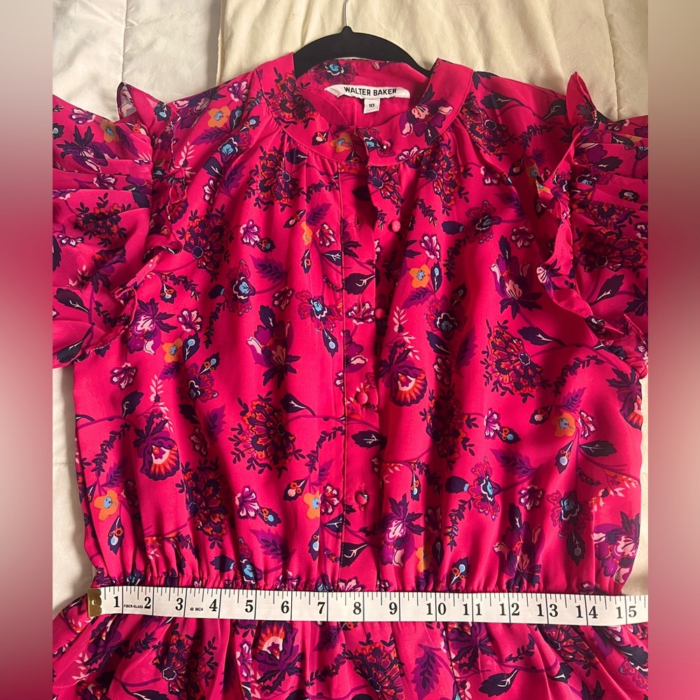 Walter Baker Women’s Floral Print Mini Dress size L - Picture 6 of 11